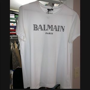 White Balmain Logo T-Shirt